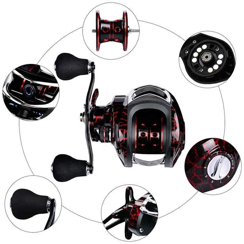 New JAPAN 18+1BB Dual Brake Syst Baitcasting Reel 8KG Max Drag 7.1 1 High Speed Fishing Reel for Carp Bass(Give Gifts)XJ241209