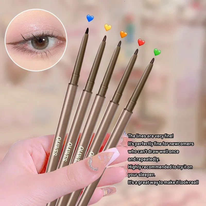 Slim Gel Eyeliner Pencil Waterproof Eyeliner Lying Silkworm Pen Smooth Waterproof Anti-Rubbing Lasting Non-Smudge Eyes Makeup 241209