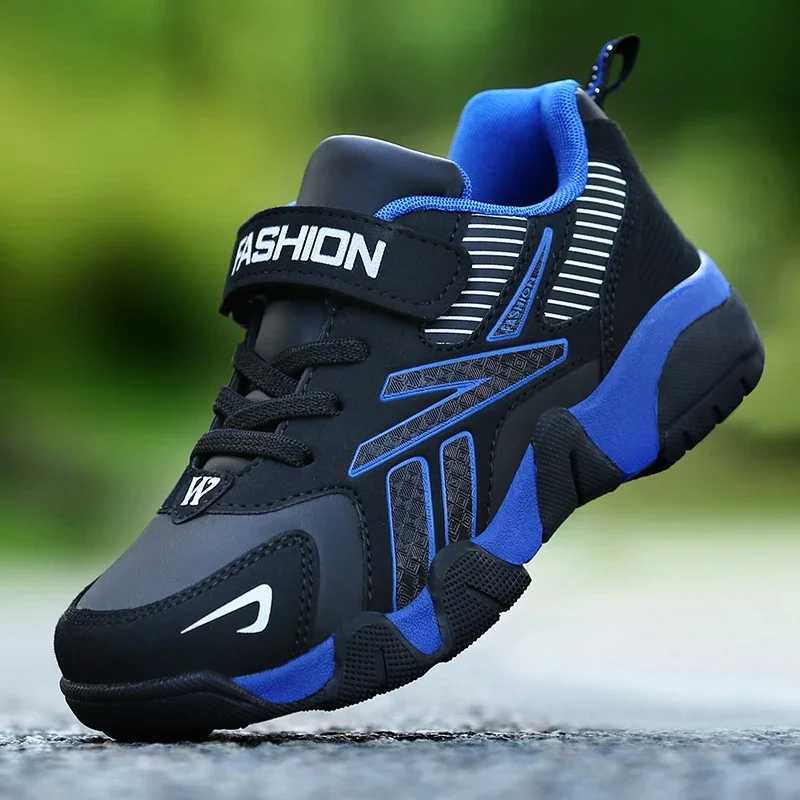 Sports childrens sports shoes boys casual shoes childrens leather anti slip fashionable tennis baby Meinino mesh sports shoes X2412091