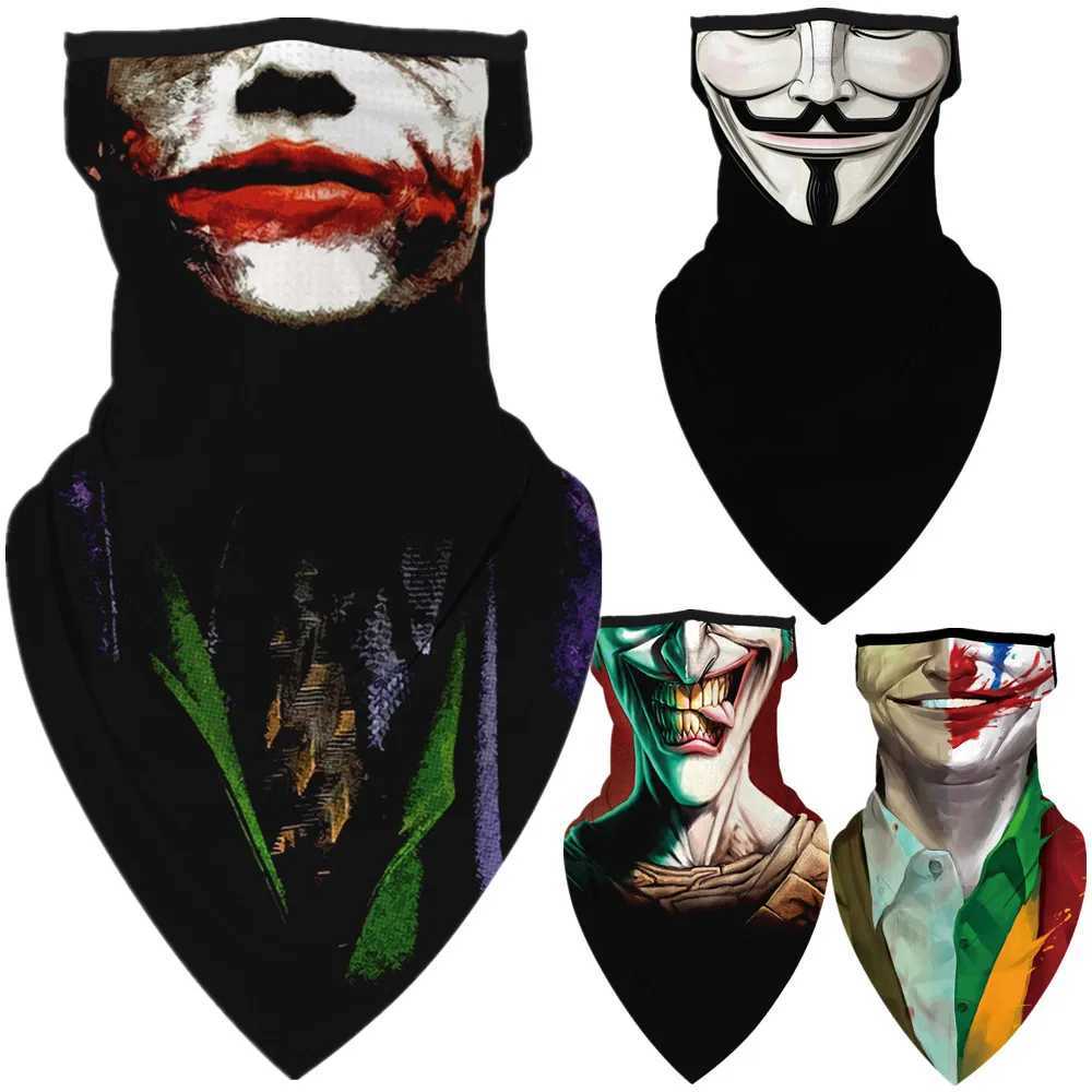 3pcs2020 The Joker Arthur Fleck V for Vendetta Motorcycle Multifunction Cosplay Balaclava Cycling Neck Scarf Masks Bandana HeadbandXJ241209
