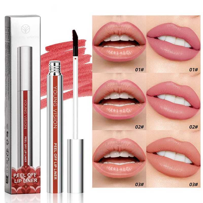 Lip Stain Tint Peel Off Long Lasting Waterproof Natural Nude Peel-Off Lip Liner Pen Mask Lip Tattoo Dye Tear-Off Lipstick MakeupXJ241209