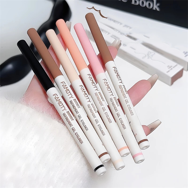 1PC Lying Silkworm Eyeliner Gel Pen Smooth Long Lasting Matte Eyeliner Waterproof Eye Liner Gel Pencil Quick Dry Korean Makeup 241209