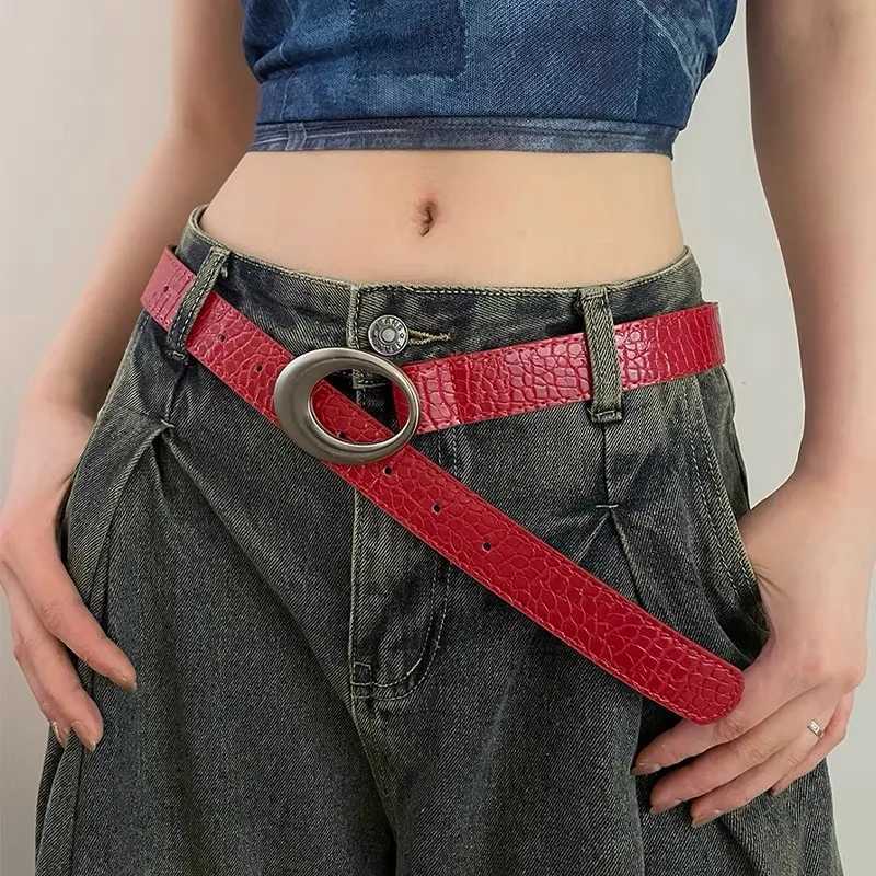 Home>Product Center>Product Center>Y2K Mens Fashion Belt>Metal Buckle Jeans>Premium Red Belt X241209