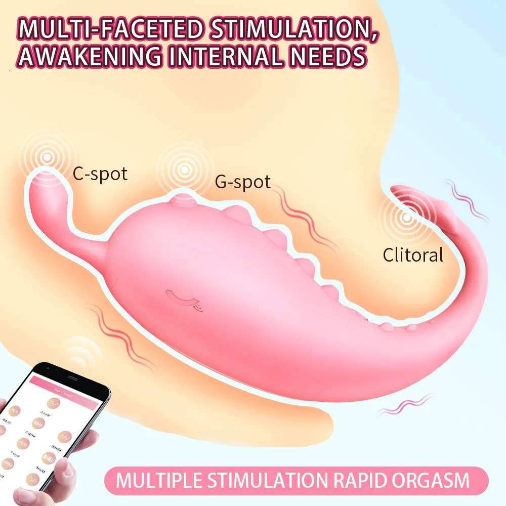 Wireless Whale Shape Mini Vibrator Eggs App Control Vibrator For Women Masturbate Strong Vibration Egg Adult Sex Toy 241209