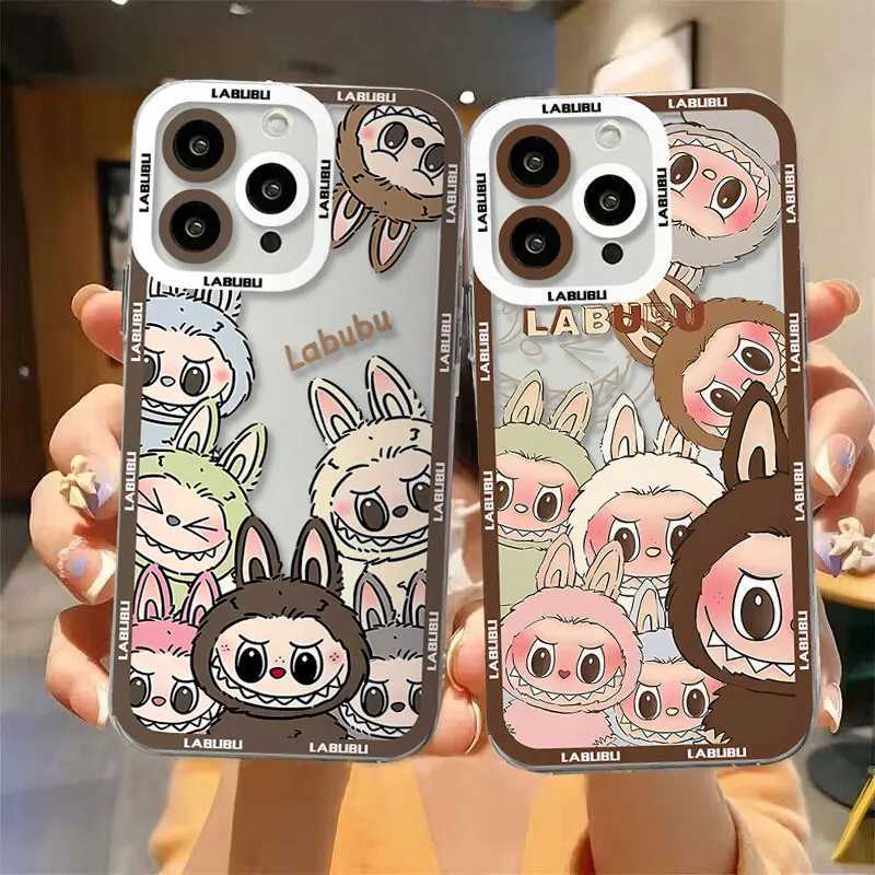 New Cute Doll LABUBU Phone Case Suitable for iPhone 16 15 14 13 12 11 Mini Pro Max X XR XSMax 7 8 Plus SE20 Transparent Cover M241209