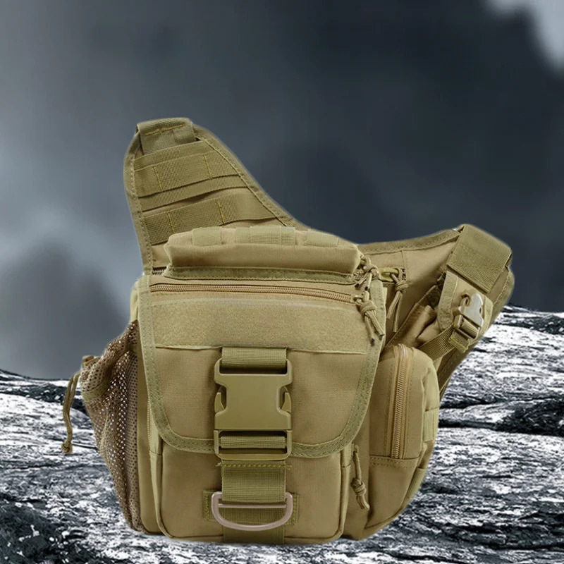 Outdoor Tactical Backpack Saddle Bag Single Shoulder Straddle Bag Outdoor Travel Tactical Fanny Pack for Cycling Pography 241209