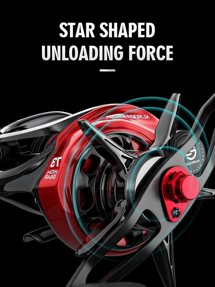 KURODA Baitcasting Reel 10KG Max Drag 18+1BB 7.2 1High Speed Jig Wheel Metal Line Cup Sea Jig Wheel For Catfish Bass CarpXJ241209