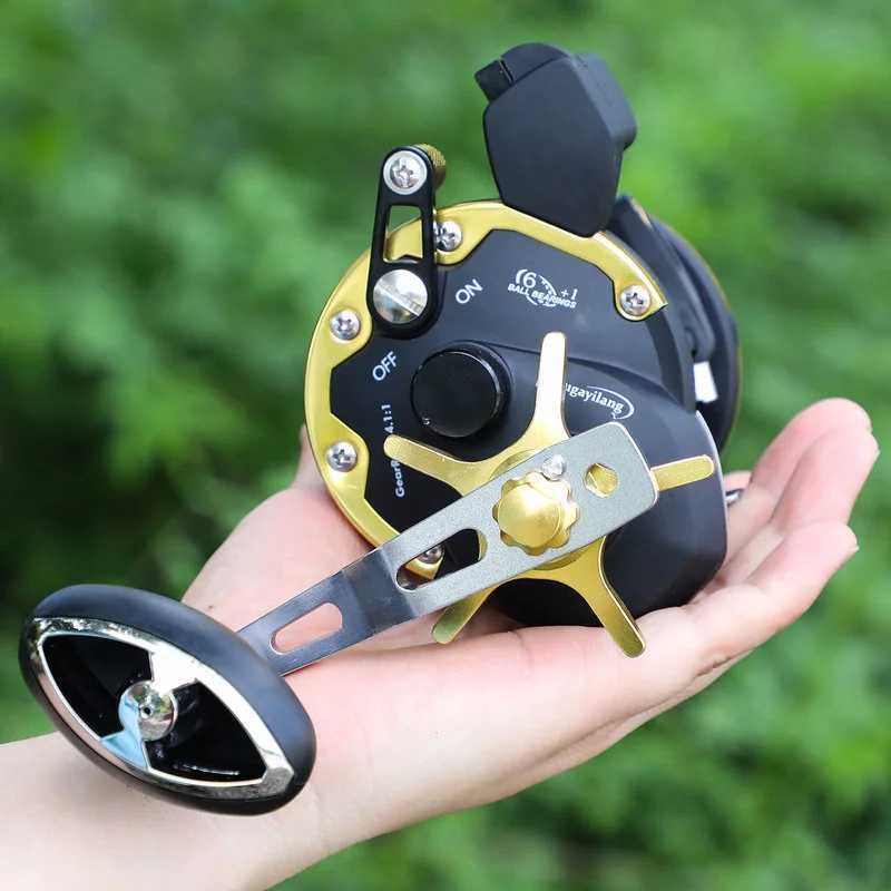 Sougayilang Saltwater Fishing Reels Cast Drum Wheel Trolling Casting Reel Boat Ocean Fishing Reel Round Baitcasting Reel PescaXJ241209