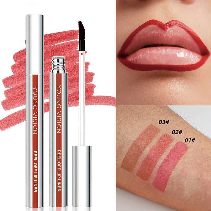 Lip Stain Tint Peel Off Long Lasting Waterproof Natural Nude Peel-Off Lip Liner Pen Mask Lip Tattoo Dye Tear-Off Lipstick MakeupXJ241209