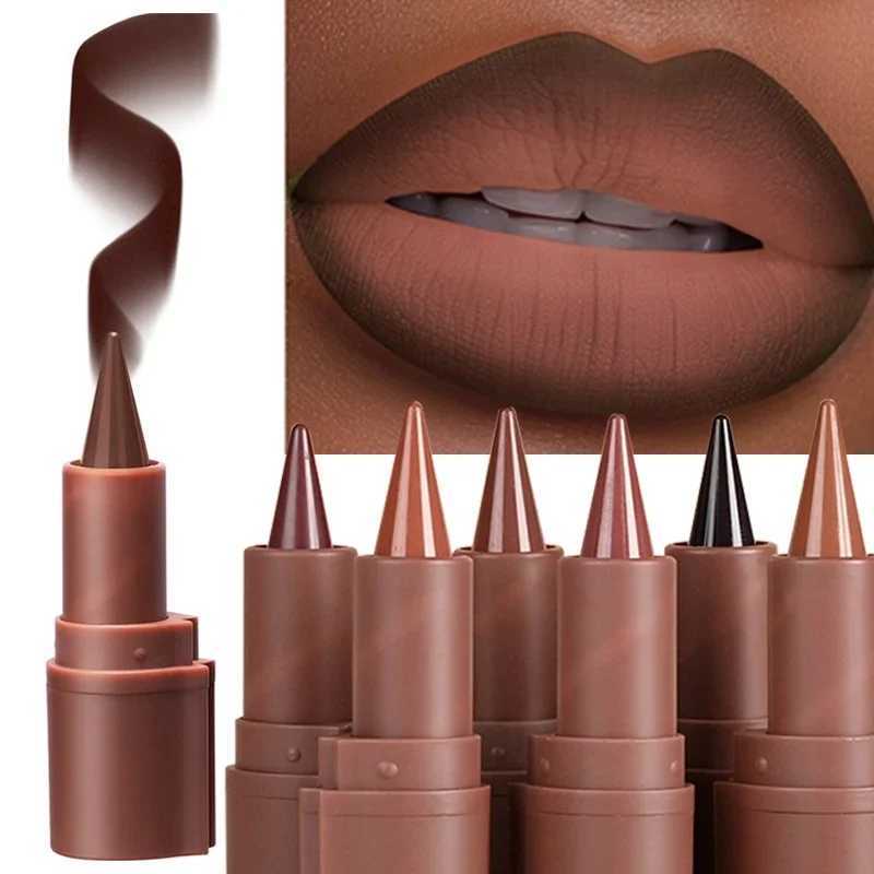 Tapered Gradient Lip Liner Pencil Purple Brown Pointed Head Lipliner Waterproof Non Sticky Matte Lipstick Gradient ContouringXJ241209
