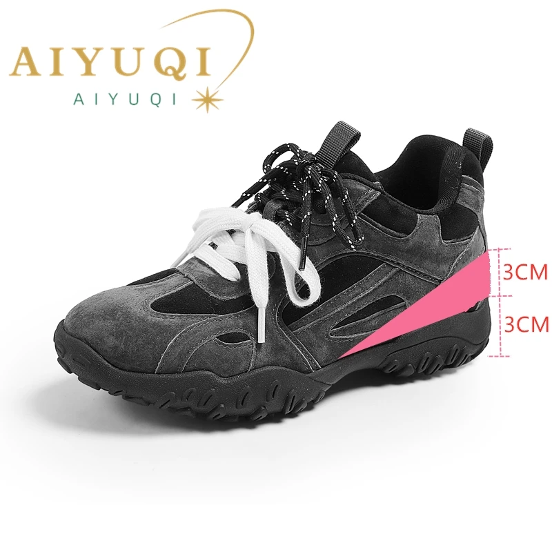 AIYUQI Women's German Training Shoes 6 Cm Height Increase Female Sneakers Shoes Autumn and Winter Non-slip Women's Shoes