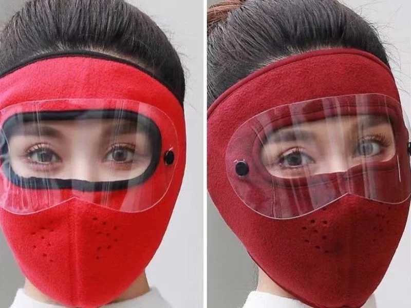 3pcsWindproof Mask Polar Fleece Anti-fogging Warm Goggles Outdoor Riding Mask Winter Breathable Fleece Cover Cycling MaskXJ241209