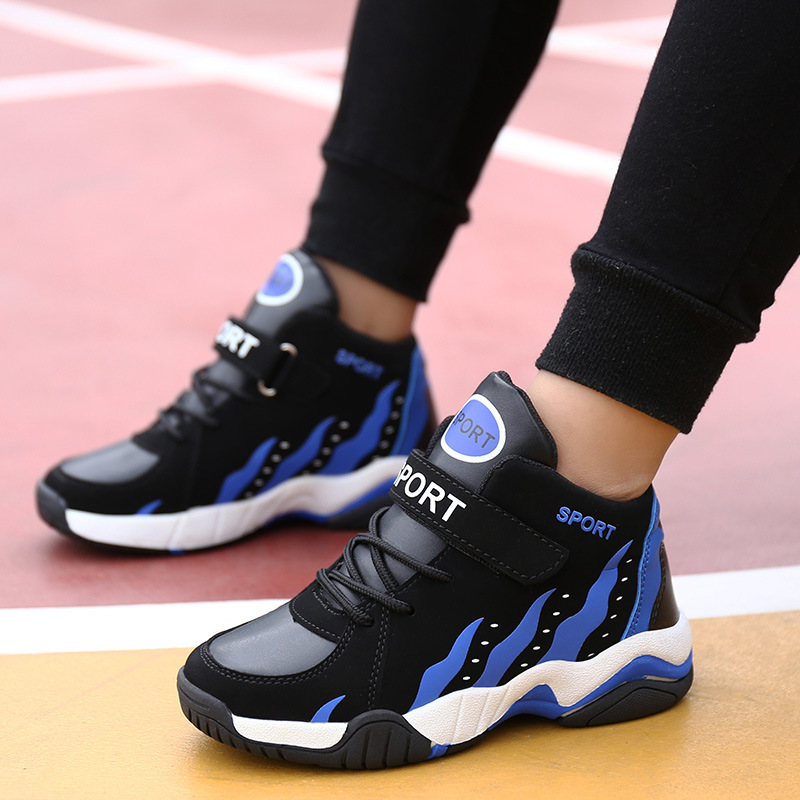 Kids Shoes Sport Boys Basketball Shoes High Top Tennis Children's Sneakers Cutefeet Leather Running Sneakers for Girls Large Youth Size 30 - 41