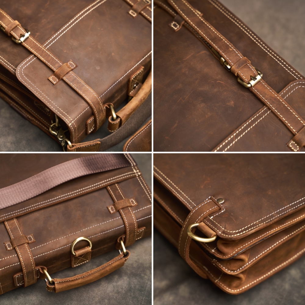 Genuine Backpack Multifunctional Shoulder Tote Convertible Form Of Crossbody Casual Leather Men's Bag