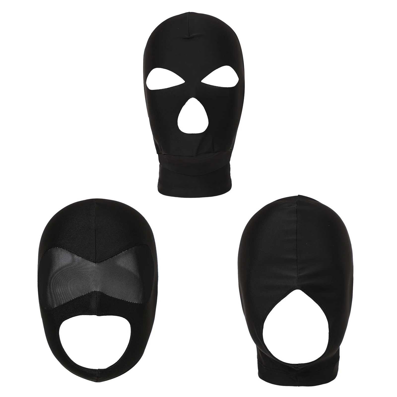 3pcsFull Face Mask 1/2/3 Hole Balaclava Cap Head Hood Unisex Mask Halloween Cosplay Party Hat Men Game Army Tacticals Face MaskXJ241209