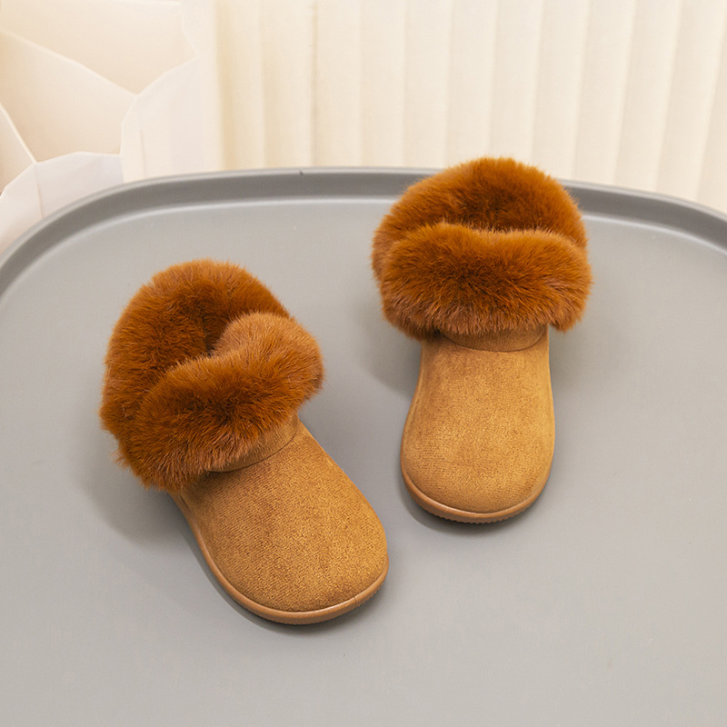 Baby Girl Shoes Snow Boots Kids Cotton Shoes Littlesprouts Plush Warm First Walkers Non-slip Infant Boots Size 12 - 17