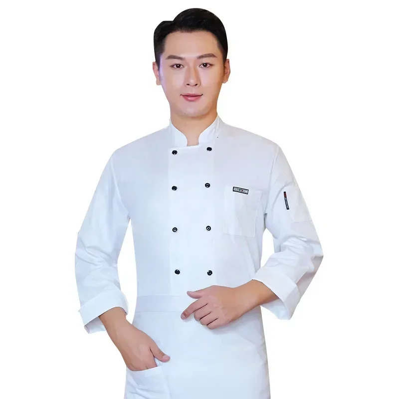 Grand el Chef Uniforms for Men and Women Thickened Breathable Kitchen Catering Cake Room Pot Kitchen Clothing 241209