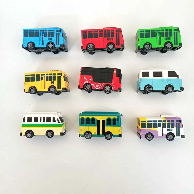 9 pieces/set of 9cm mini model buses used for children to learn traffic knowledge toy buses boys birthday gifts X2412091