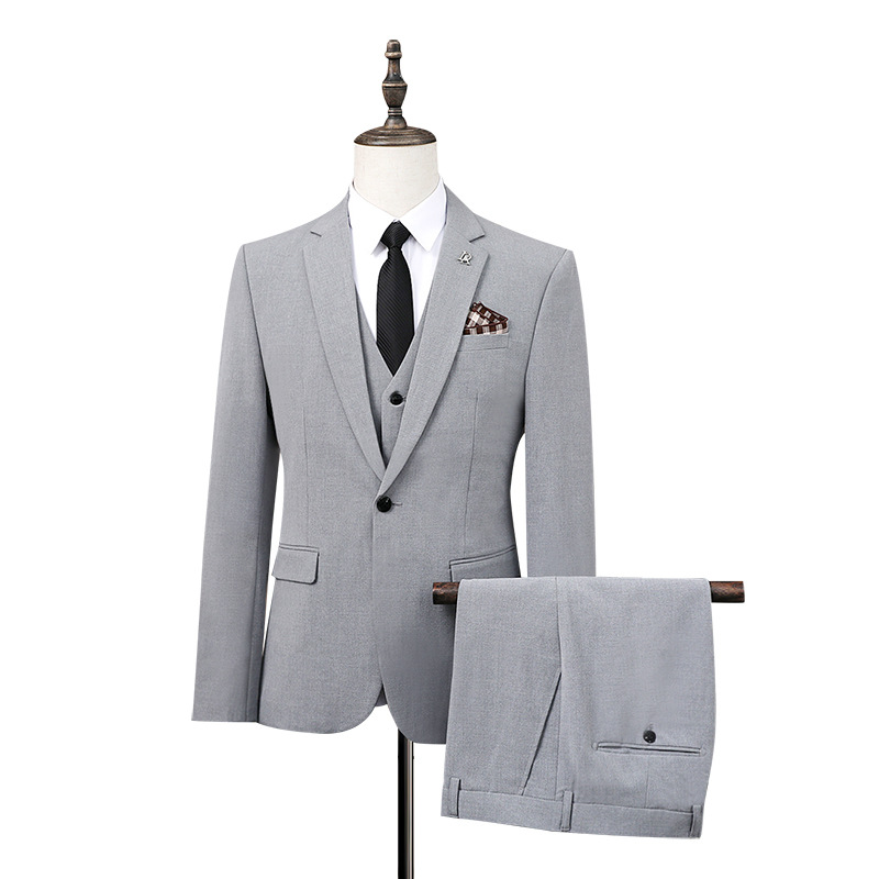 L1131 High-grade suit Korean style slim fit business casual suit groom wedding dress