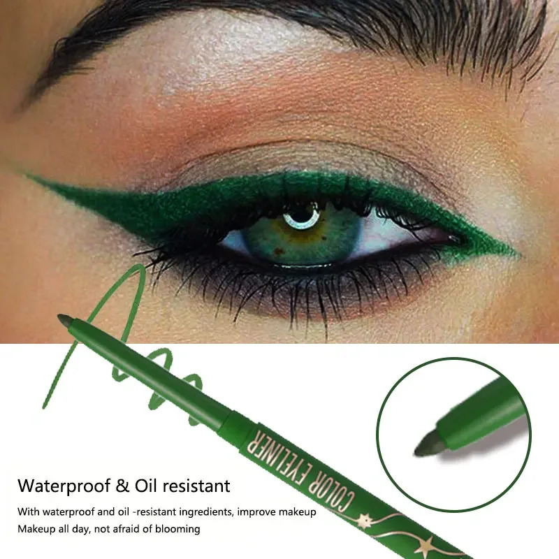 Colorful Eyeliner Gel Pencil Waterproof Lasting Easy To Wear Eyes Beauty Makeup Natural Matte Lying Silkworm Eye Liner 241209