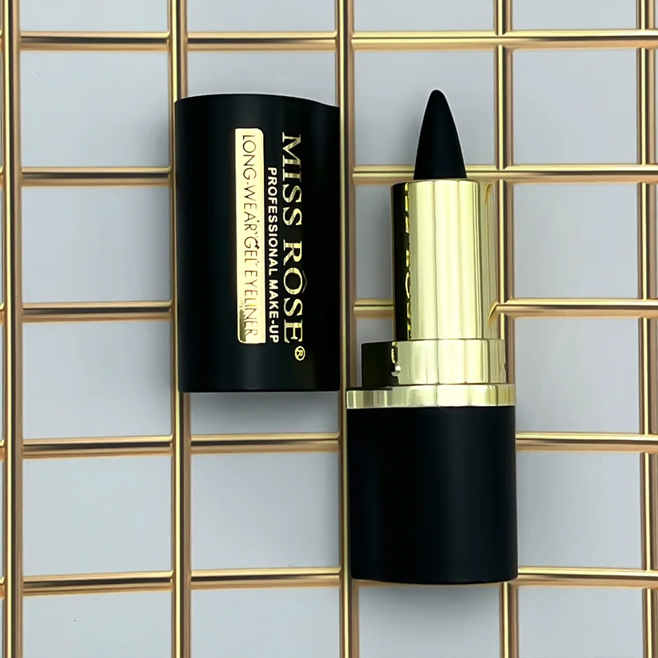 olid Eyeliner Cream Black Eyeliner Gel Stick Fast Drying Waterproof Eyeliner Dual Use For Dark Lip Liner Pen 241209