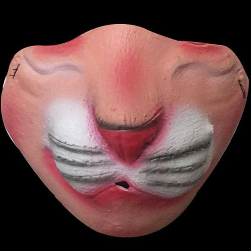 3pcsCreative Adult Clown Latex Cosplay Props Humorous Elastic Band Half Face Party Masks Funny Halloween Horrible Mask Party Props XJ241209