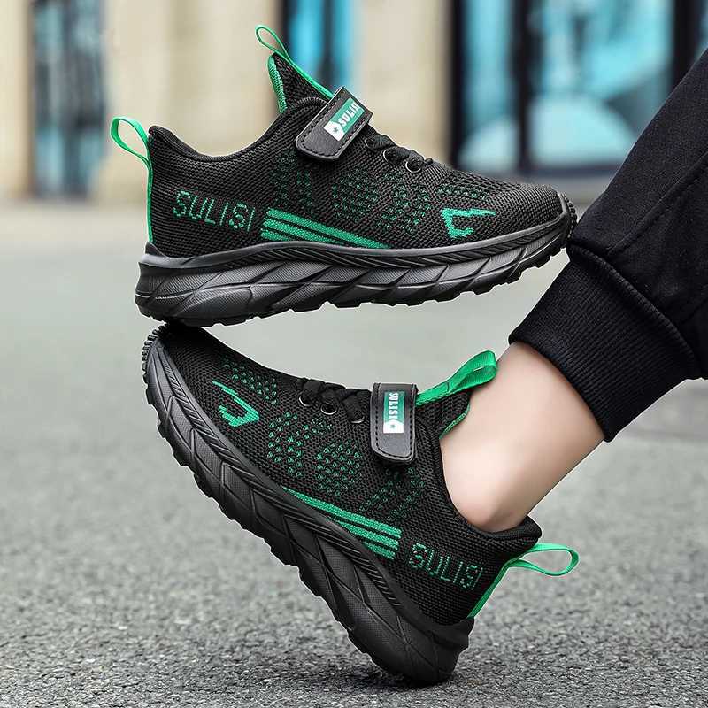 Boys walking sports shoes childrens outdoor anti slip sports shoes fashionable mesh and lightweight casual shoes for elderly children X241209