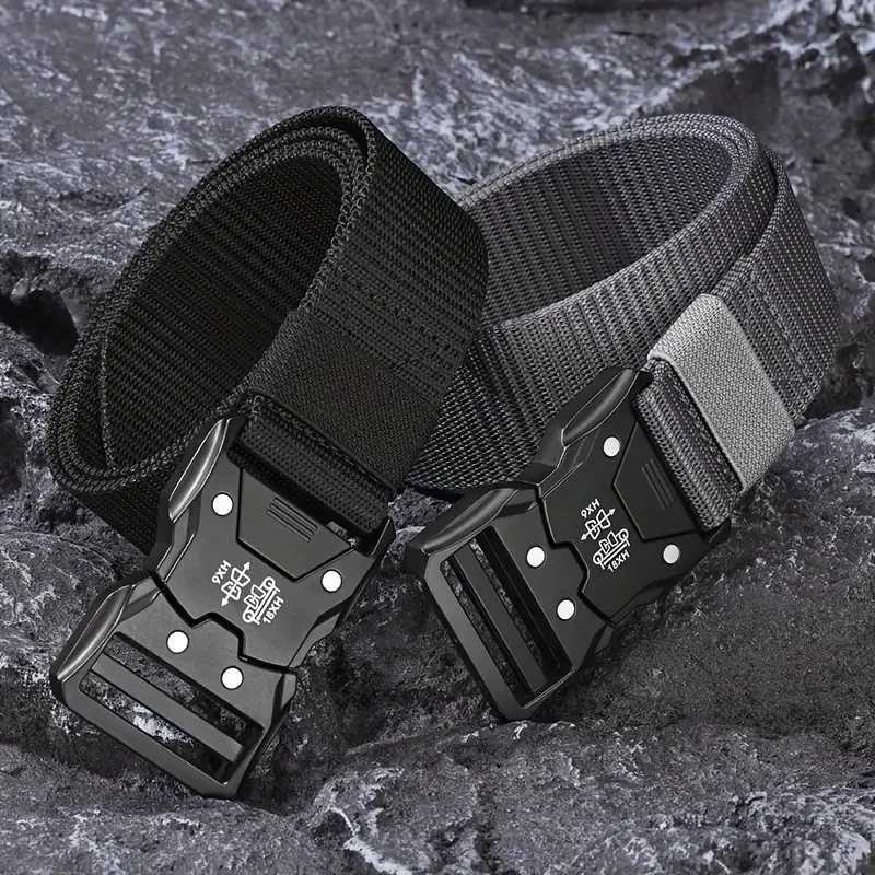 2PC tactical belt - durable authentic buckle perfect for outdoor adventures unisex accessory for men and women X241209