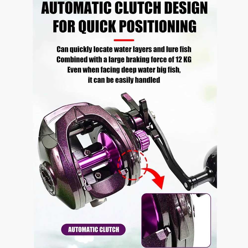 12KG Max Drag Baitcasting Reel 5.3 1 Fishing Wheel Wide-body Long-range Dropt Wheel for Sea/ Boat Fishing Baitcast Reels PescaXJ241209