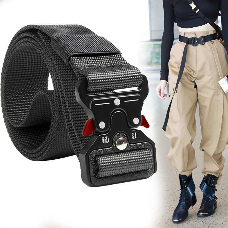 125cm mens outdoor hunting Mtifunctional belt buckle high-quality nylon belt cobra training canvas belt X241209