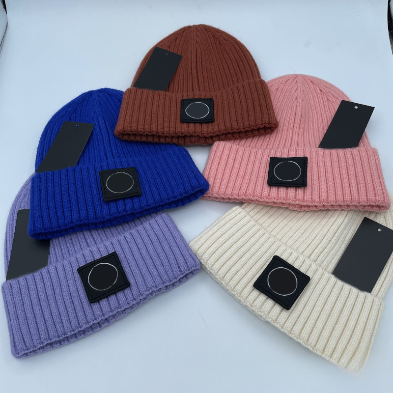 Stone mens beanie hats designers women island winter hat solid color letter classic embroidery knitted thicken warm outdoor coldproof designer cap trendy zl246 C4