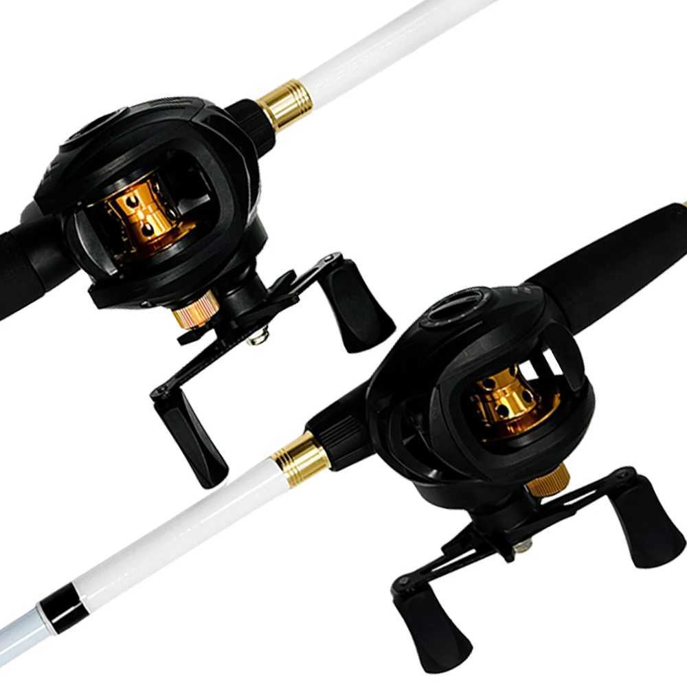 GHOTDA Black Gold Lure Casting Fishing Reel 2000 Series Max Load 8kg Gear Ratio 7.2 1 with Brake for Fresh/SaltwaterXJ241209