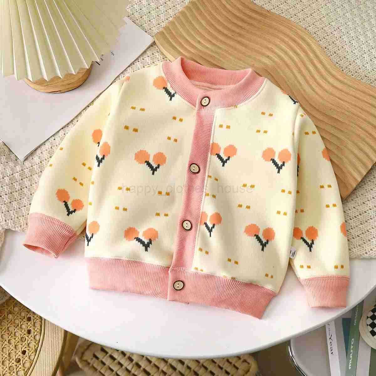 2024 New Knitted Jacket Boys and Girls Must-have Thick Warm Cardigan Autumn and Winter Girls Sweater Baby Boy SweaterXJ241209
