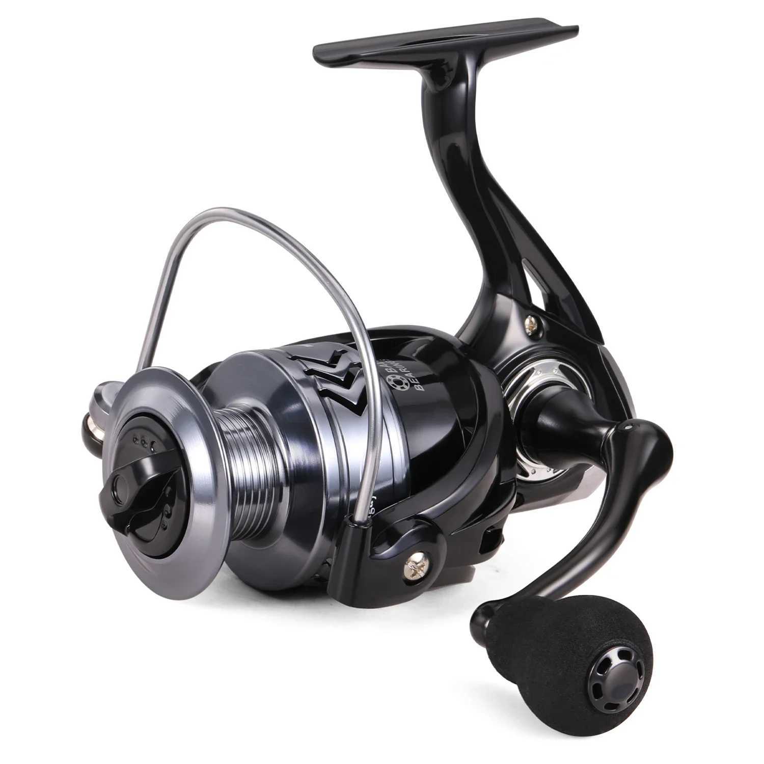 Sougayilang Spinning Fishing Reel 5.2 1 Gear Ratio Aluminum Spool with EVA Hand Max Drag 8kg for Carp Fishing Bass FishingXJ241209
