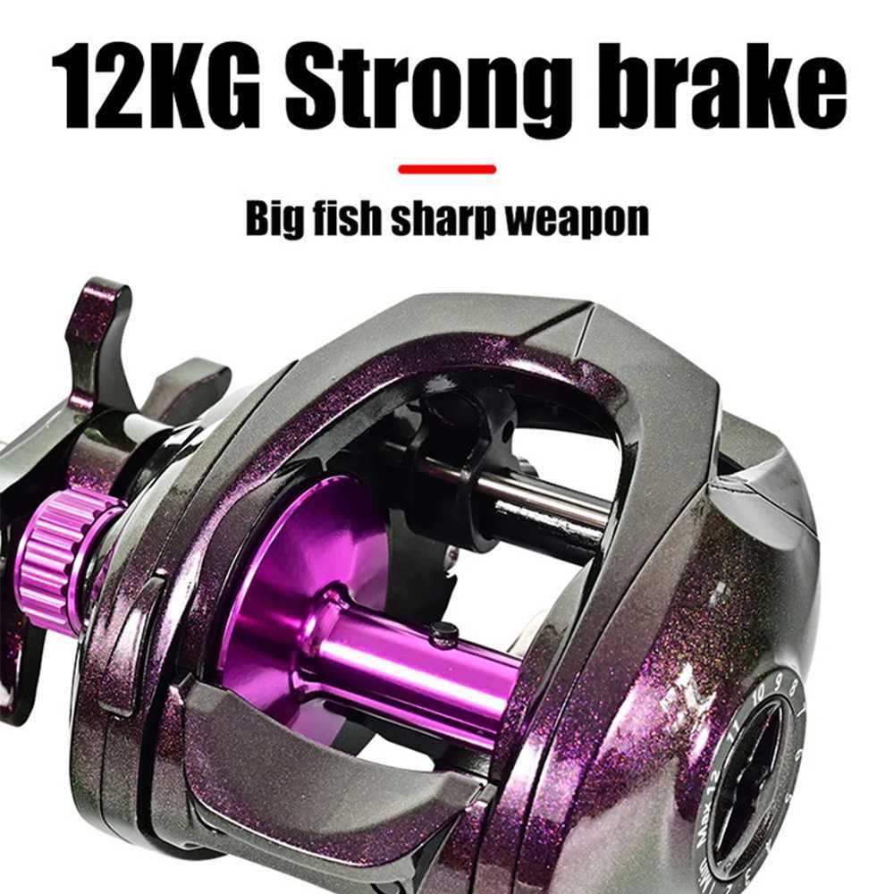 Wide-body Long-range Dropt Wheel 5.3 1 Baitcasting Reel 12KG Max Drag Baitcast Reels for Sea/ Boat Fishing Pesca Iscas TackXJ241209