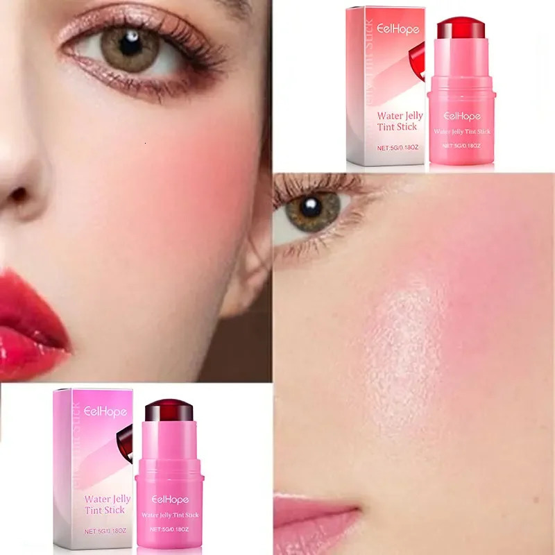 3in1 Lipstick Matte Blush Stick Makeup Waterproof Long Lasting Cheeks Eye Lip Monochromatic Multi Stick Female Makeup Products 241209