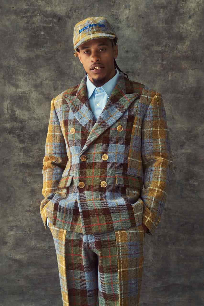 Vintage Men Suits Check Plaid 2 Piece Sets Jacket Pants Peaked Lapel Wedding Tuxedos Double Breasted Business Fashion Suit For Groom Customized