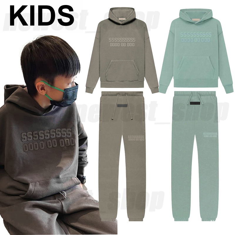 kids boys girls hoodies classic flocking letter silicon print oversize loose hooded sweatshirt fleece PULLOVER children trend skateboard taupe Clothing hoody