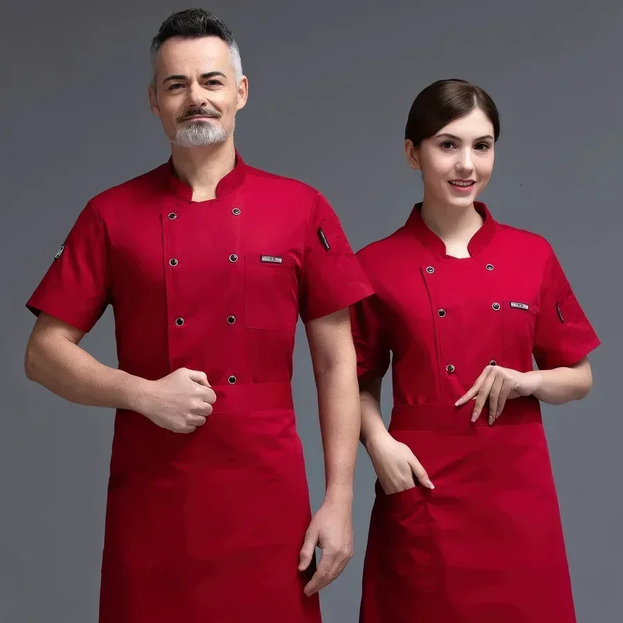 Grand el Chef Uniforms for Men and Women Thickened Breathable Kitchen Catering Cake Room Pot Kitchen Clothing 241209