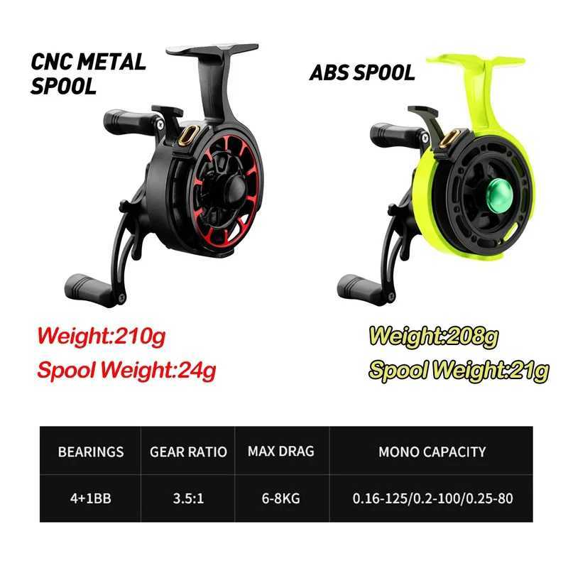 Ice Fishing Reel Metal High Speed 3.5 1 Ultra Smooth 4+1BB Fishing Fly Wheel Winter Fishing Reel Winte Fishing ReelXJ241209