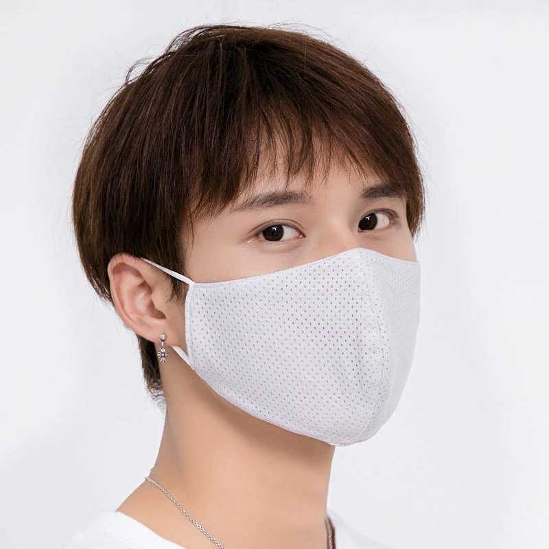 3pcsSunscreen Thin Breathable Mask Summer Fashion Solid Color Elastic Cotton Dustproof Face Mask Black White Mouth Masks MascarillaXJ241209