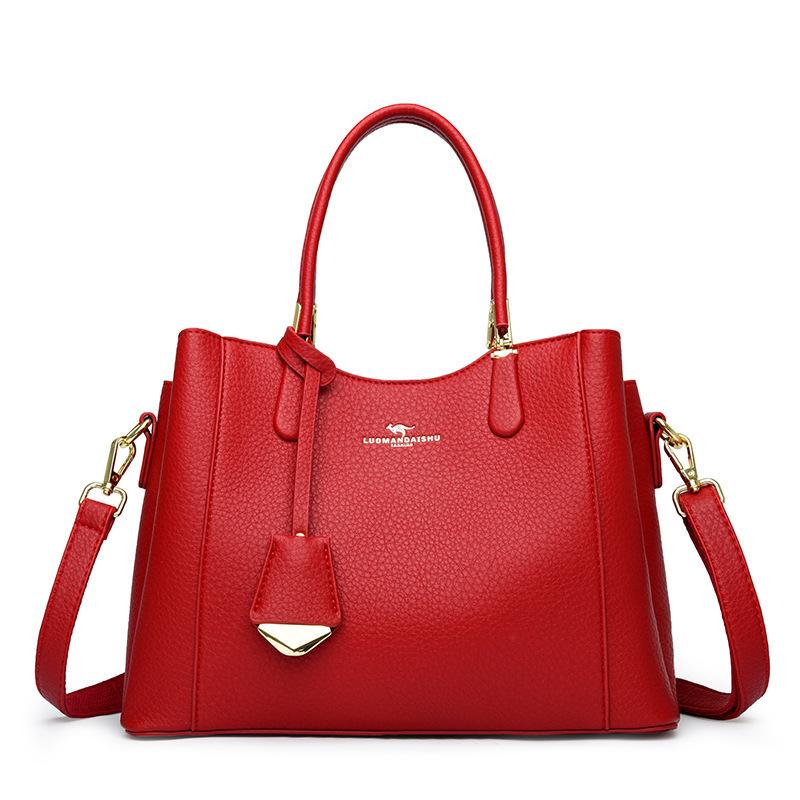 Bag, female mother designer's new wedding bag, atmospheric single shoulder large capacity handbag, middle-aged women's bag