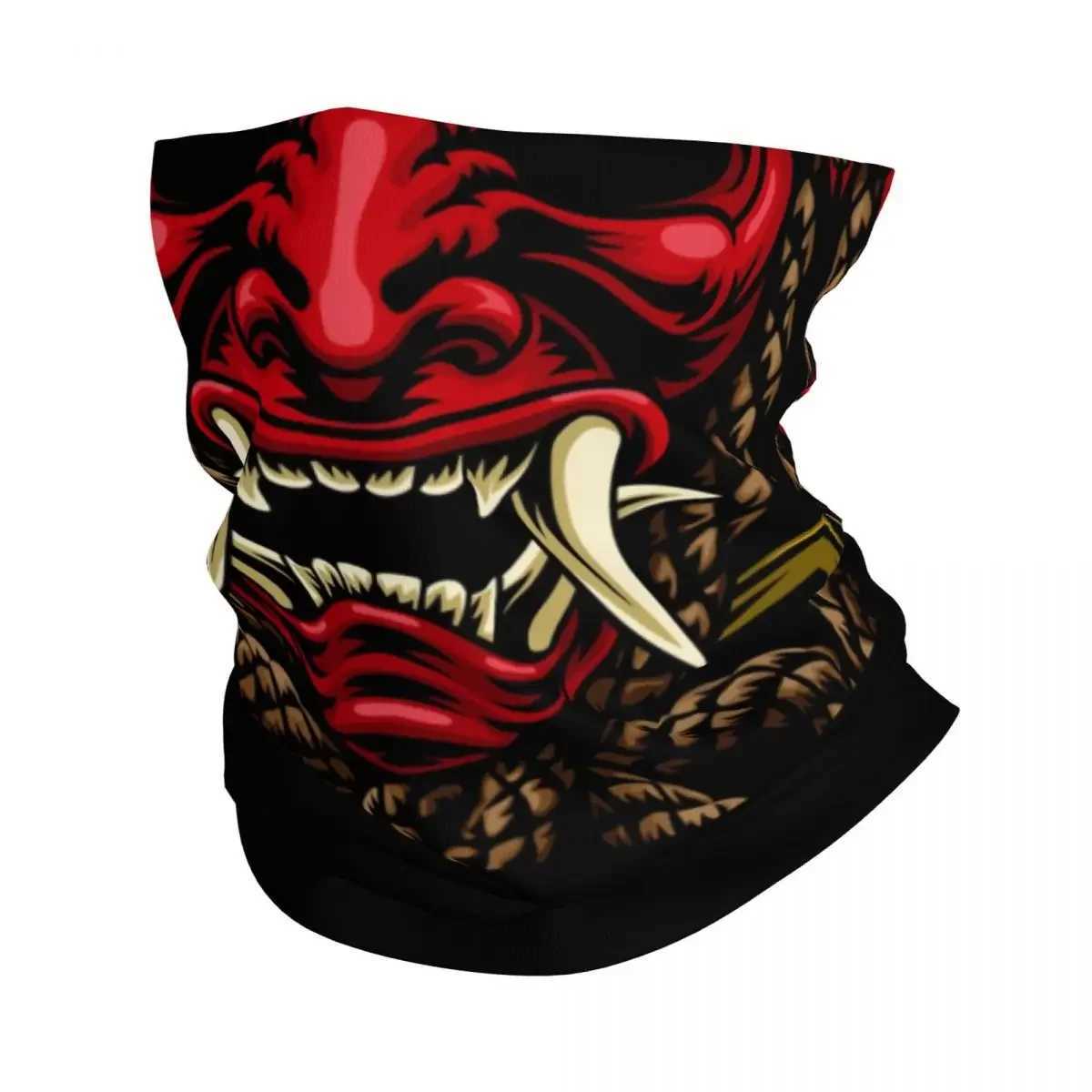 3pcsOni Demon Bandana Neck Gaiter Windproof Face Scarf Cover Men Women Japanese Samurai Ronin Headwear Tube BalaclavaXJ241209