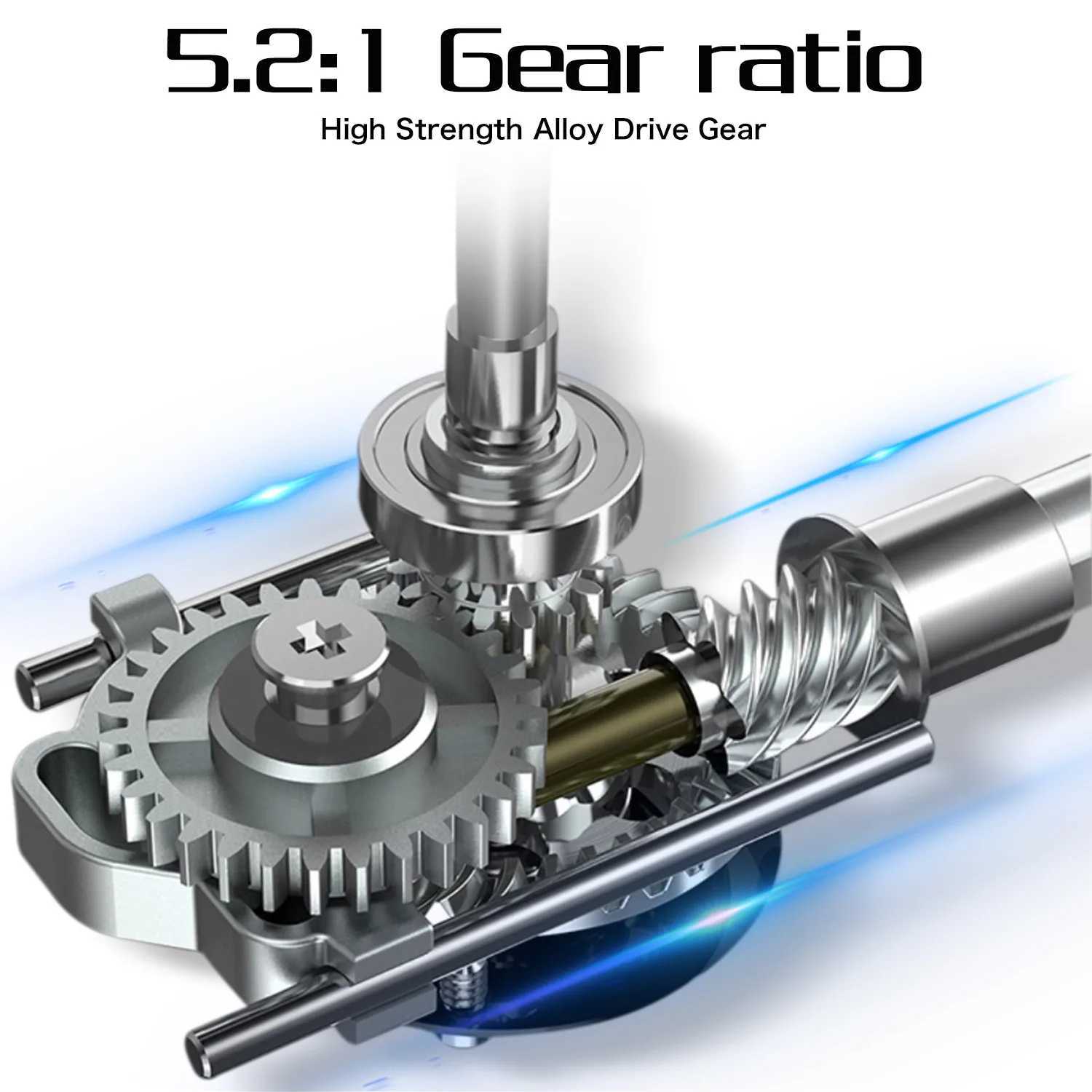 Sougayilang Spinning Fishing Reel High Strength Aluminum Spool Reel 5.2 1 Gear Ratio Max Drag 10kg for Carp Fishing PescaXJ241209