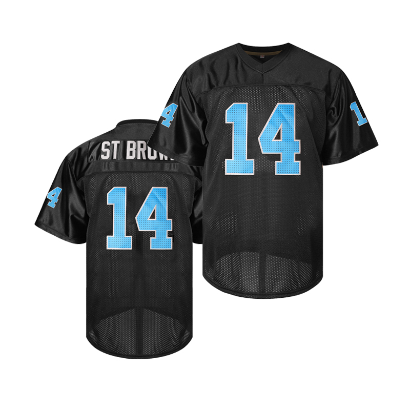 #14 #26 Men's Comfy V-Neck Football Jerseys Mesh Embroidery For Training And Competition Breathable Moisture-Wicking Short Sleeve Top for Active 