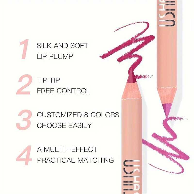 Waterproof Nude Matte Lipliner Pencil Long Lasting Non-stick Cup Lipstick Pen High Pigmented Lip Liner Pencil Lip Makeup ToolXJ241209