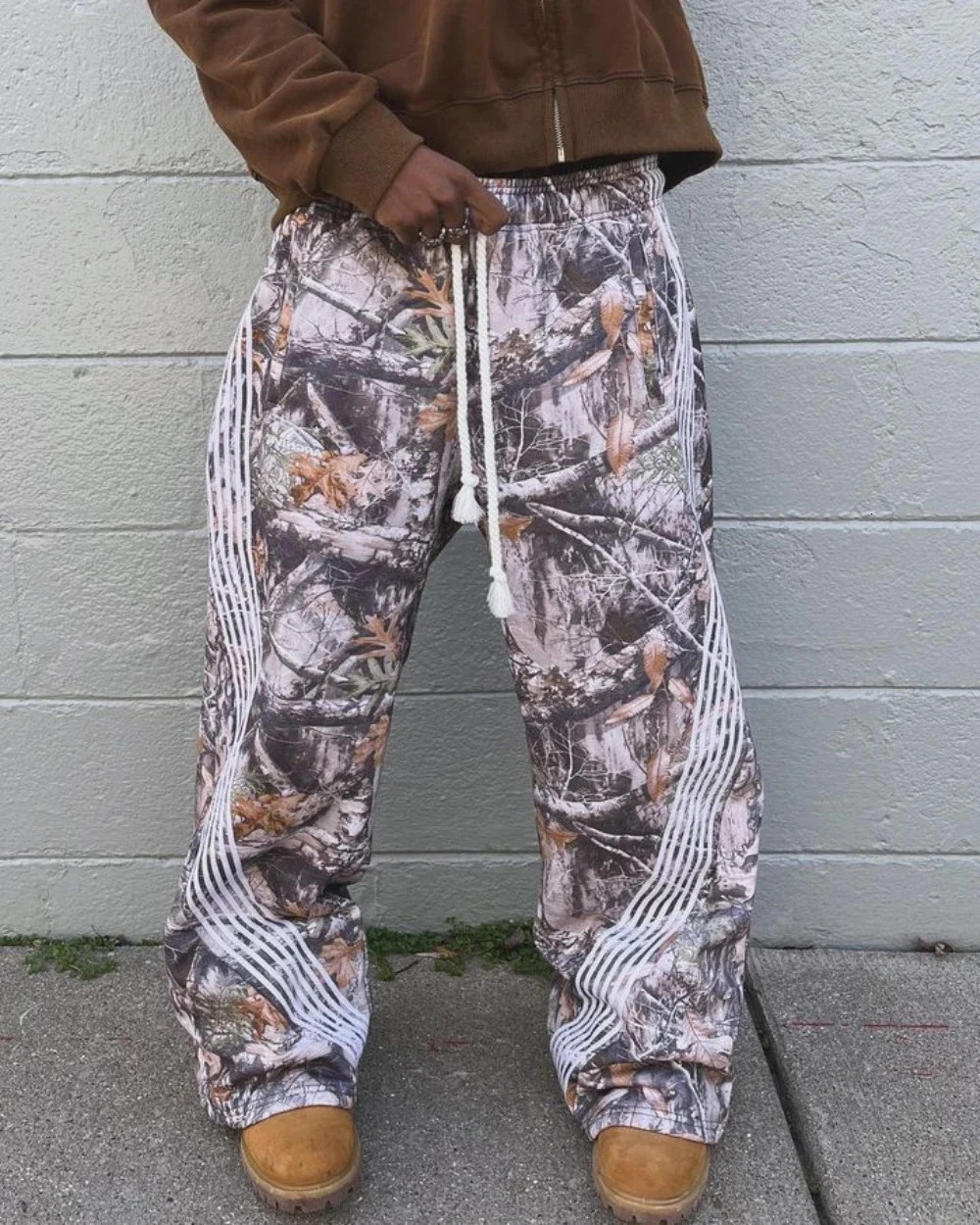 Streetwear Sweatpants Y2K Pants Women Men Harajuku Gothic Hip Hop Camo Graphic Baggy Casual Elastic Waist Jogging Trousers 241206