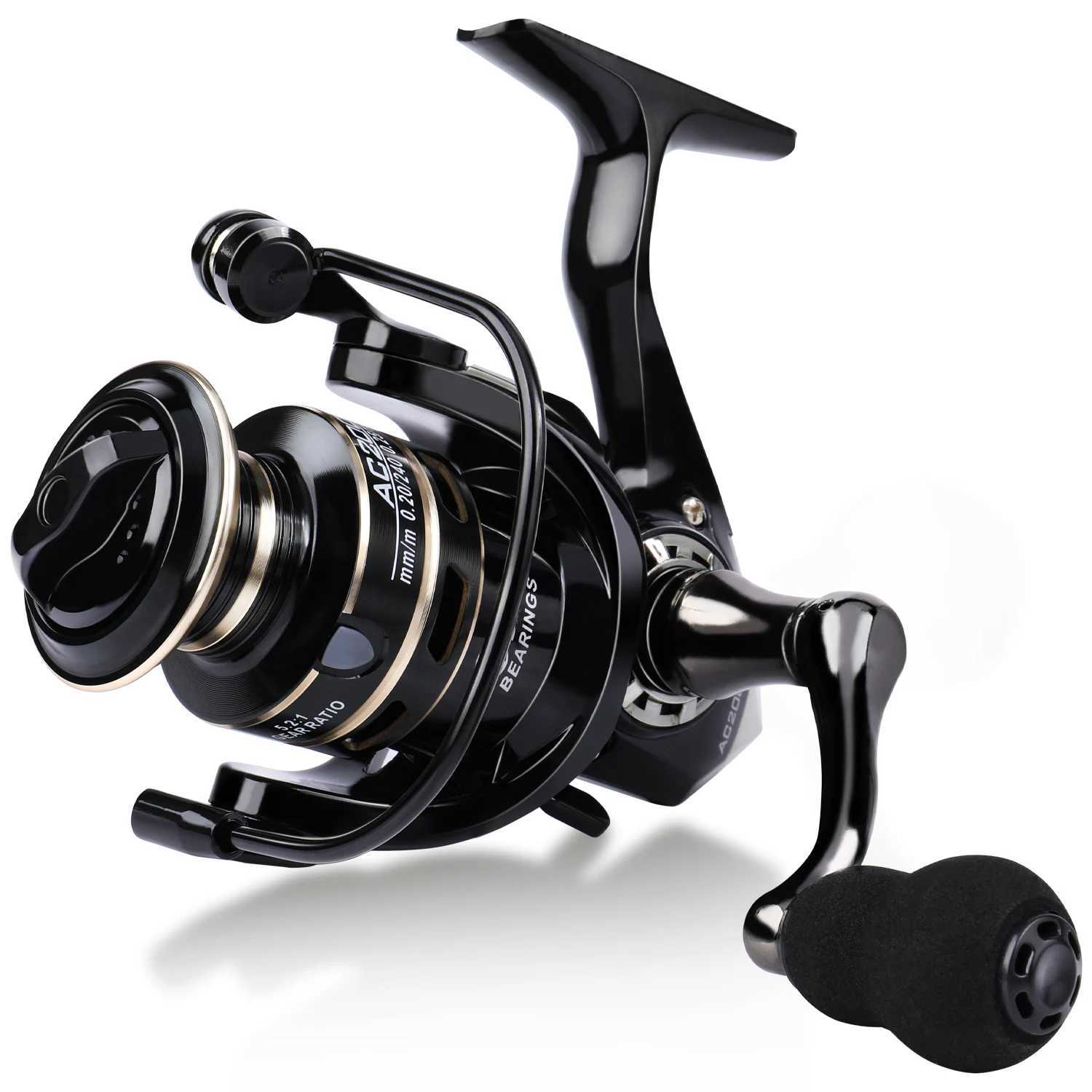 Sougayilang Spinning Fishing Reel High Strength Aluminum Spool Reel 5.2 1 Gear Ratio Max Drag 10kg for Carp Fishing PescaXJ241209