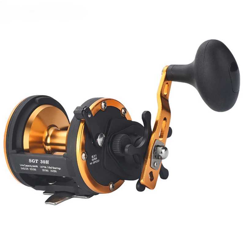 SGT30H/SGT50H Series 6.0 1 Fishing Coil 3+1BB Aluminum Alloy Spool Sea Bass Drum Fishing Reel 25KG Max Drag Fishing TackXJ241209