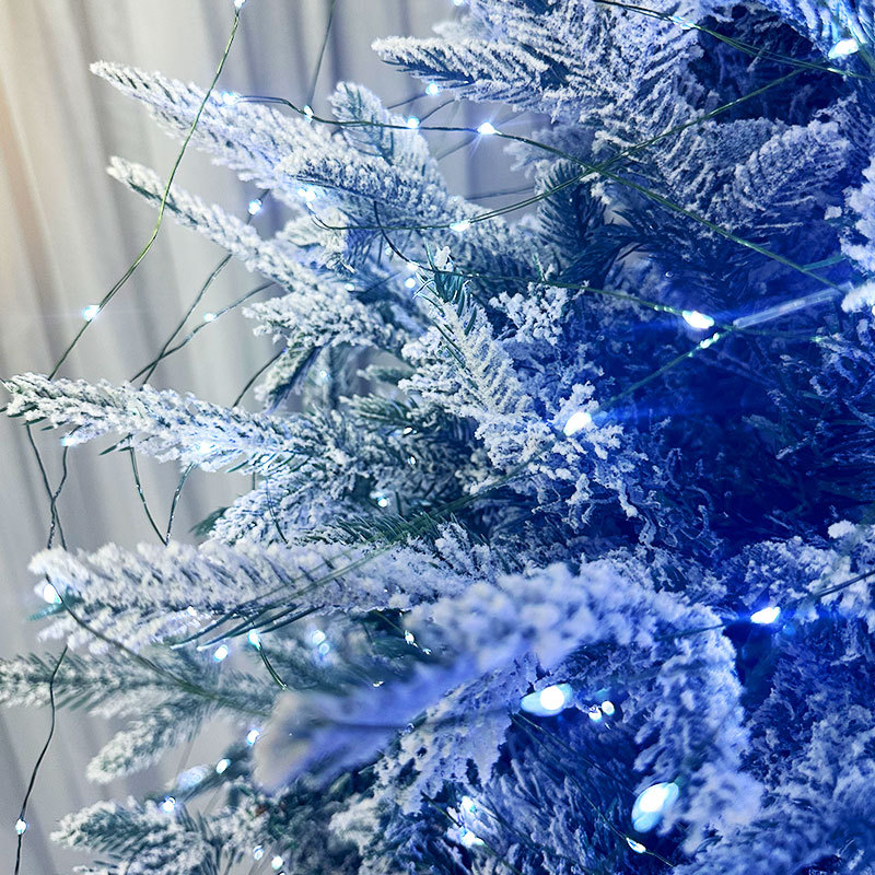 Christmas tree green wire copper wire lights string star lights coloured lights string full of stars greenery rattan garland decoration